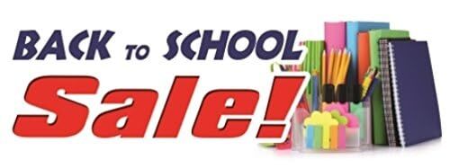 Back To School Sale | Vinyl Banner w/ Grommets | 3’H x 8’W