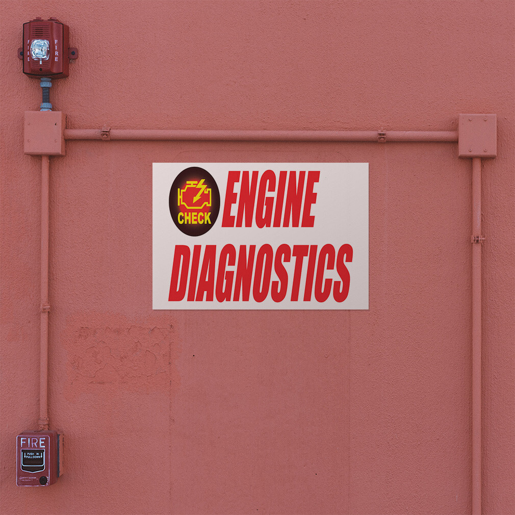 Decal Stickers Engine Diagnostics Auto Car Vehicle C Vinyl Store Sign Label