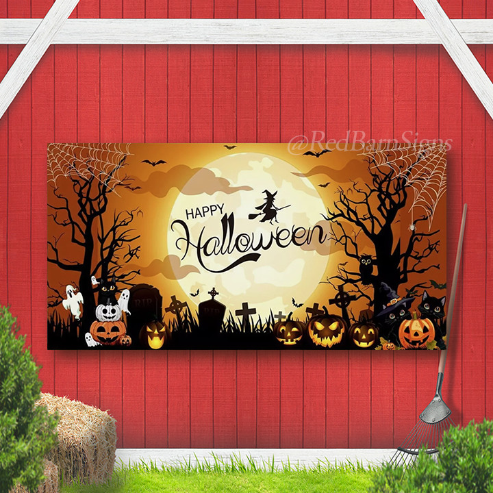 Halloween Banner Outdoor Garage Door Banner Large Halloween Decoration