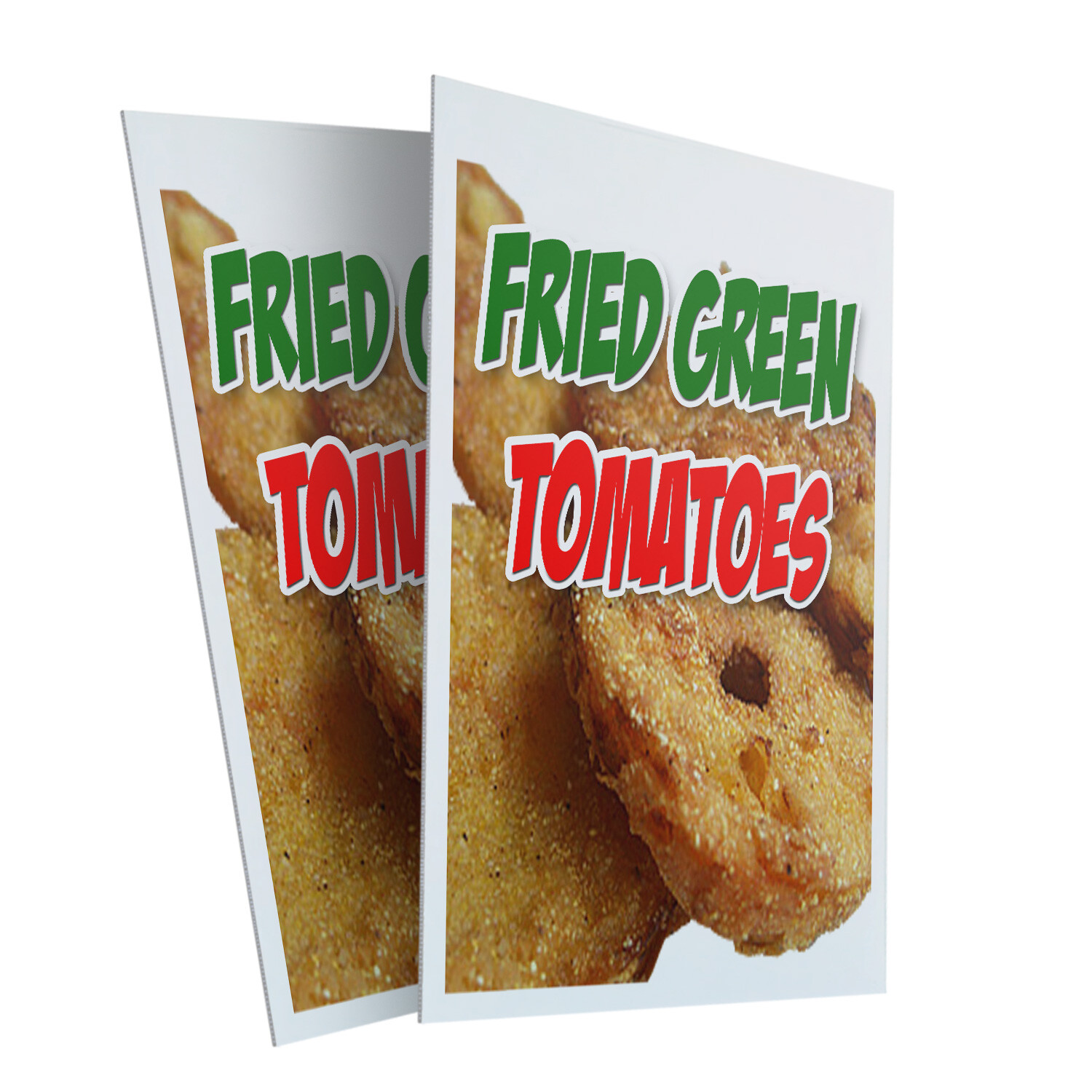 Fried Green Tomatoes 24″ x 36″ 2 Pack Of Store Sign Plastic Or Decal