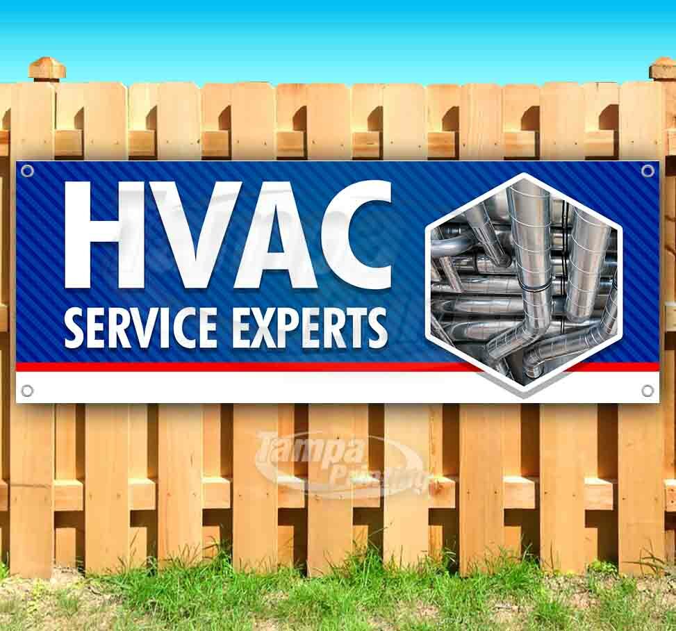 HVAC SERVICE EXPERTS Advertising Vinyl Banner Flag Sign Many Sizes HEATING A/C
