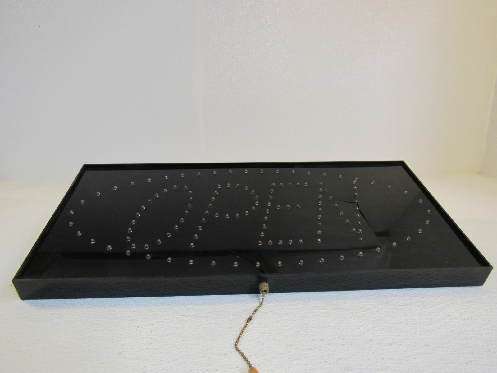 Standard Lite Up OPEN Sign Black Neon Rainbow Light Plastic