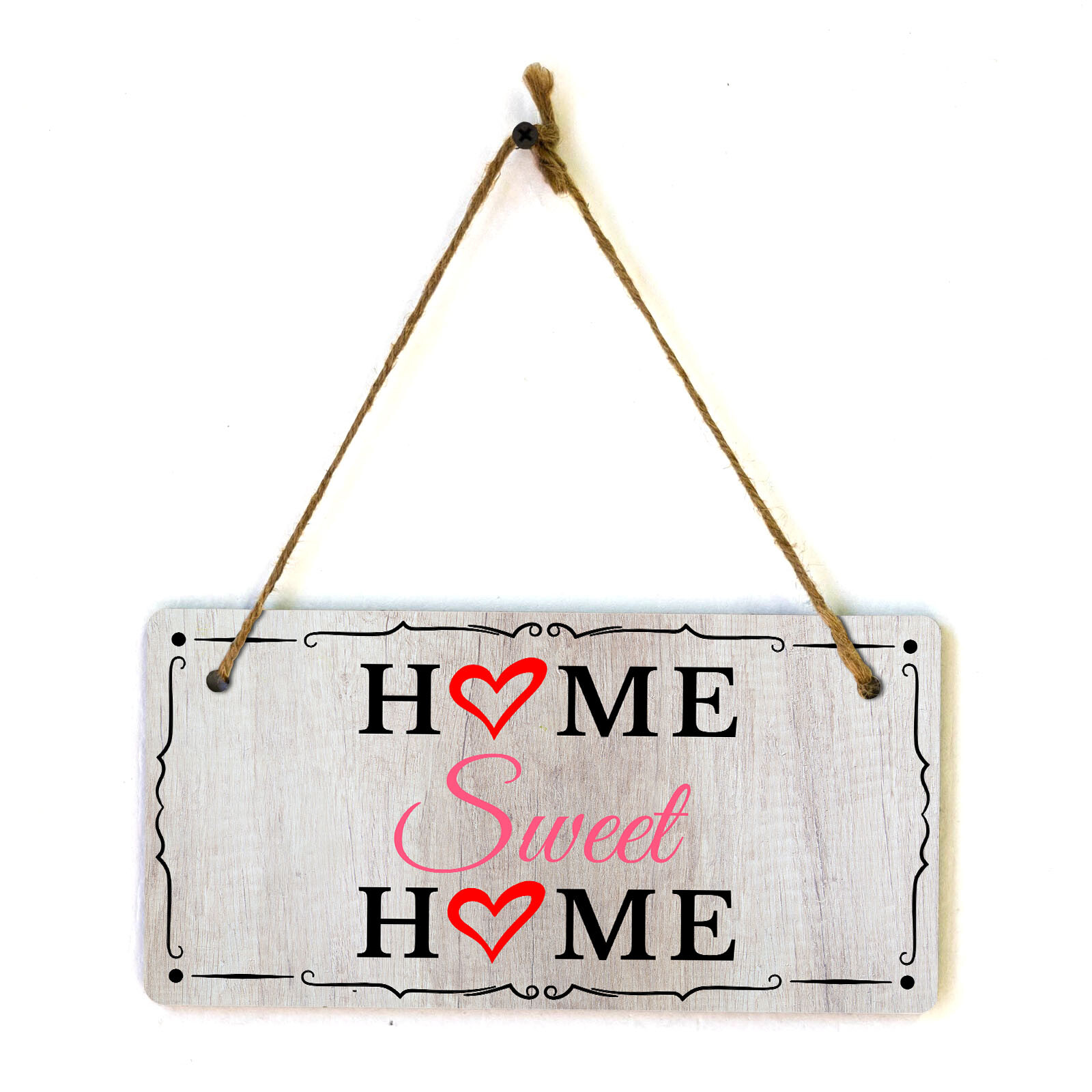 Home Sweet Home 5×10 Hanging Wall or Door Sign | Warm Welcoming Signage