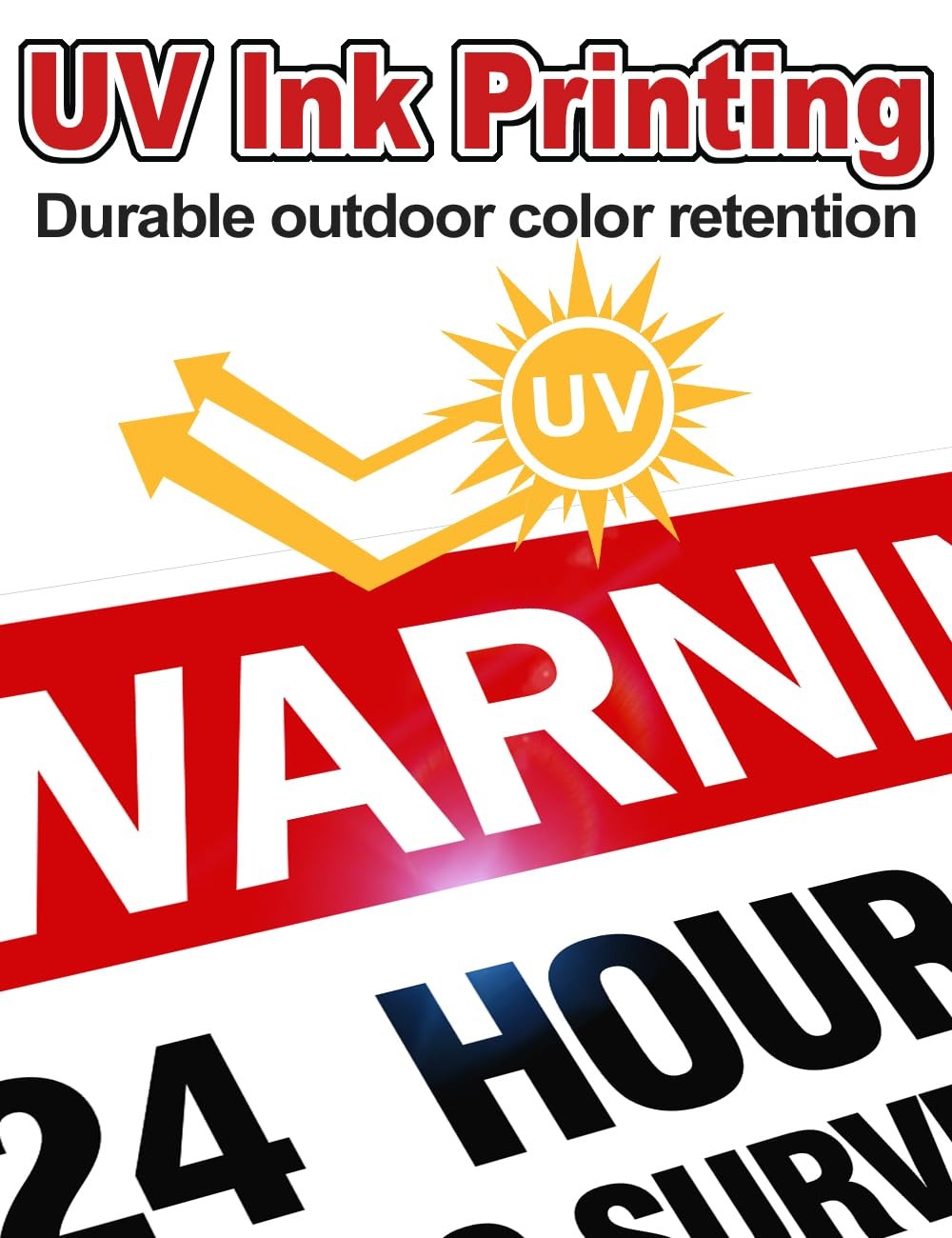 Video Surveillance Sign, 4-Pack 12″x 8″ Security Camera Signs, Reflective and…