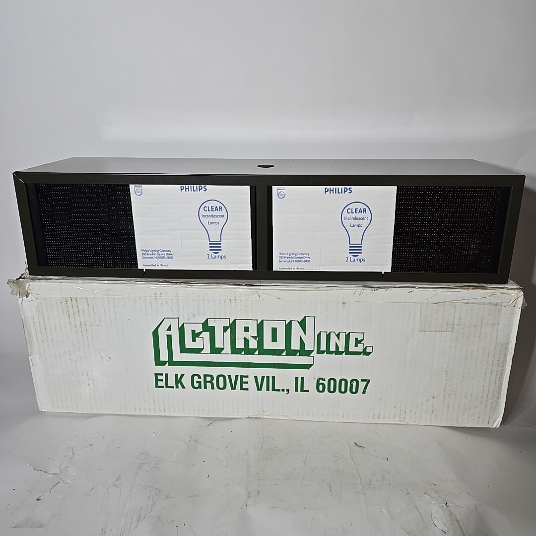 Vintage ACTRON OPEN CLOSED Sign Lighted Outdoor Drive Thru Business Industrial