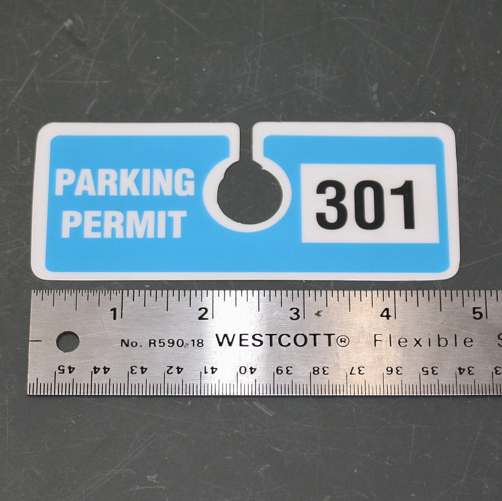 (100) Brady Parking Permit Rearview Mirror Hang Tags 96282, Plastic, Car