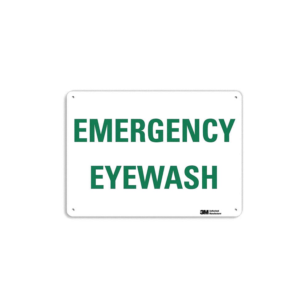 LYLE U7-1102-NA_10x7 Emergency Sign,7 in x 10 in,Aluminum 464J55