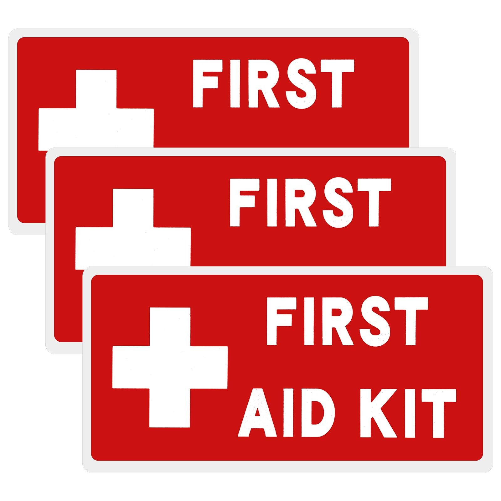 3Pcs Medical Stickers,Ymapinc Self Adhesive Waterproof First Aid Sign Sticker…
