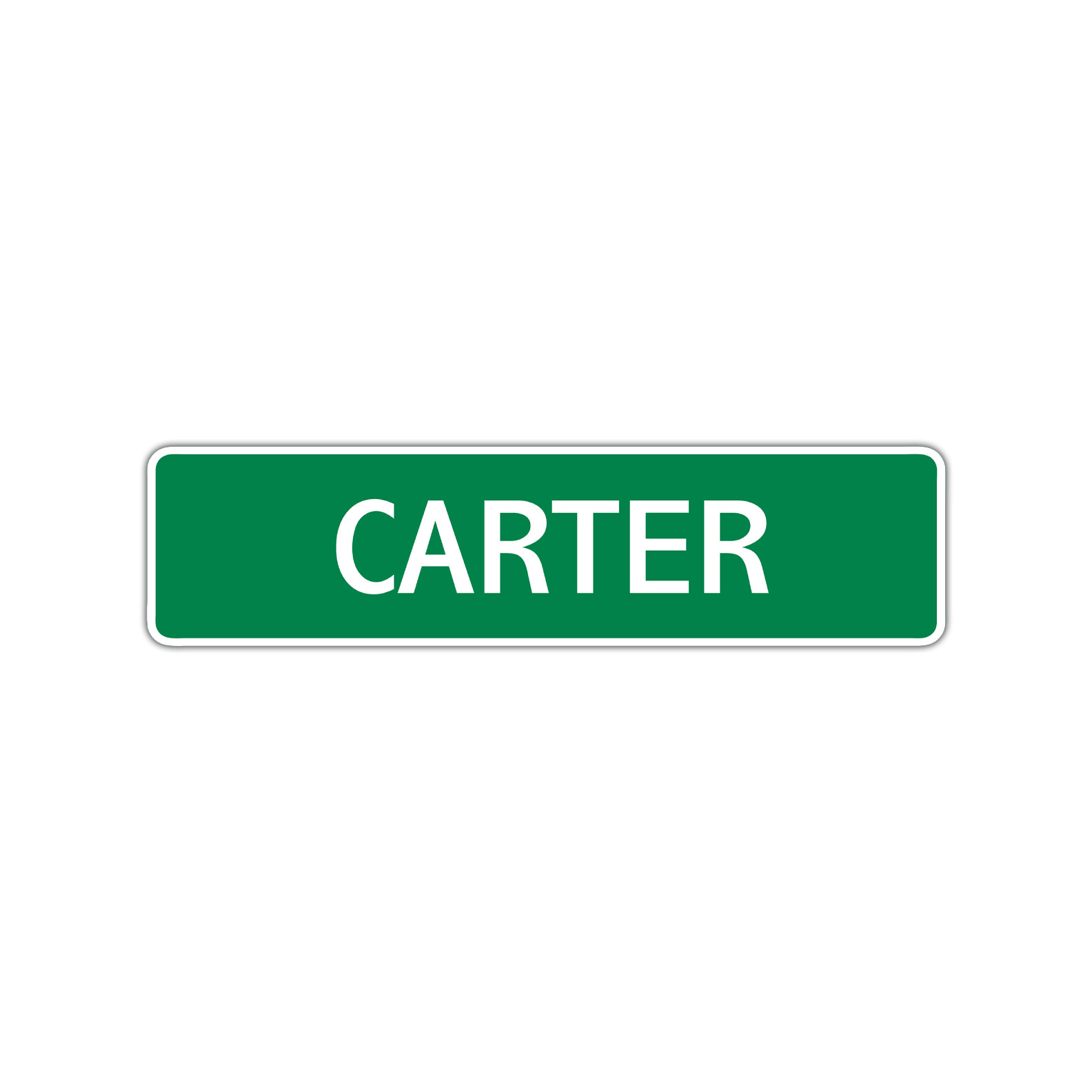 Carter Street Sign Room Home Decor Carter Children’s Name Aluminum Metal Plate