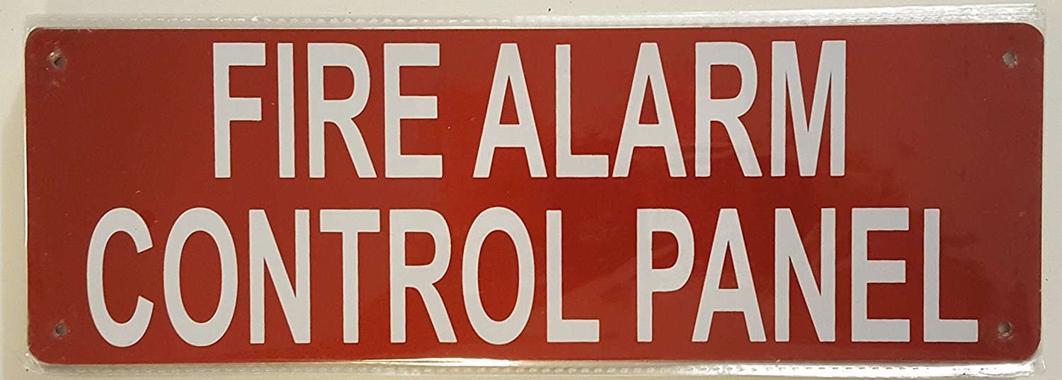FIRE ALARM CONTROL PANEL SIGN (Aluminium Reflective Signs, RED 4×12)