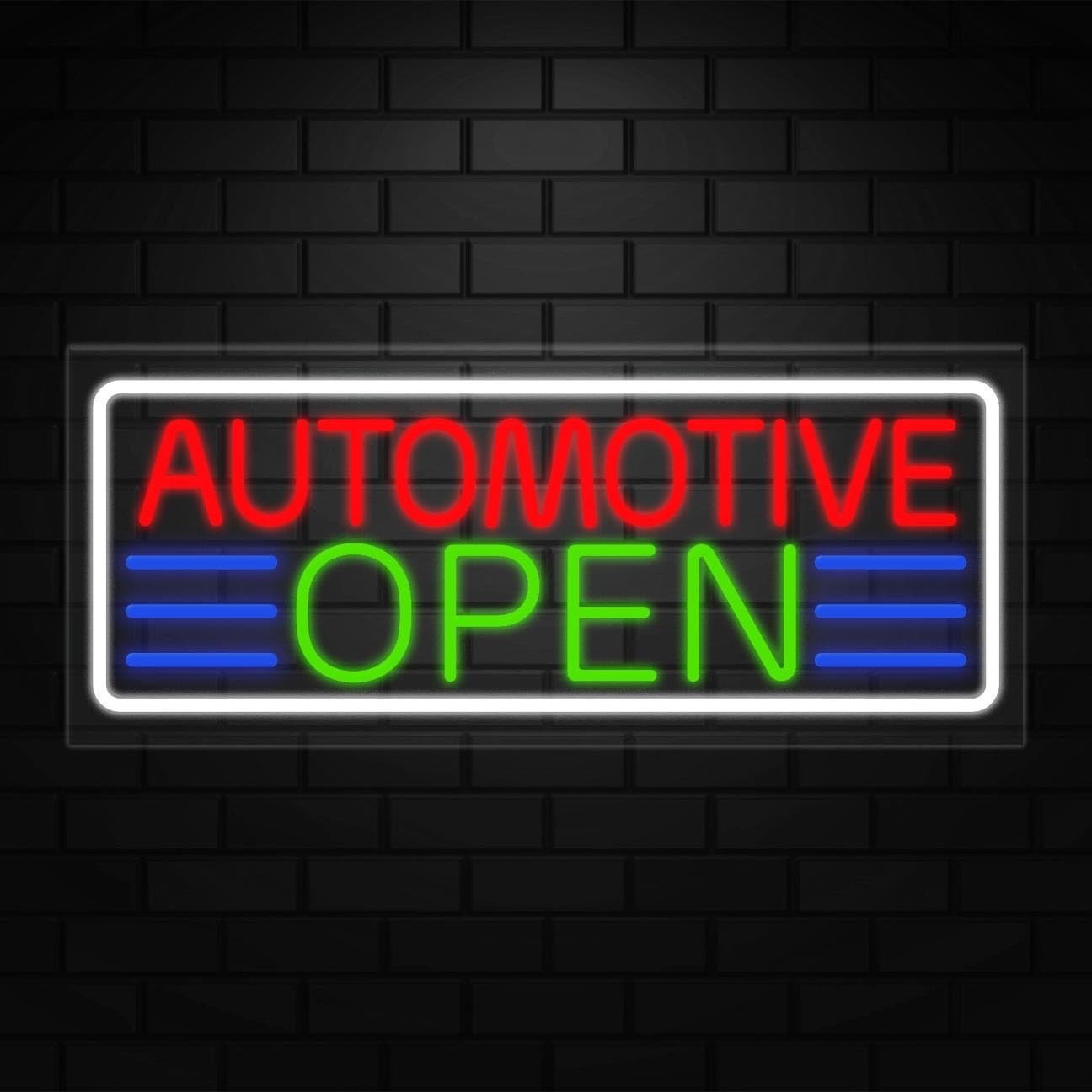 Automotive Open Neon Sign for Retail Displays | LED Flex Neon |32″W x 13″H x 1″D