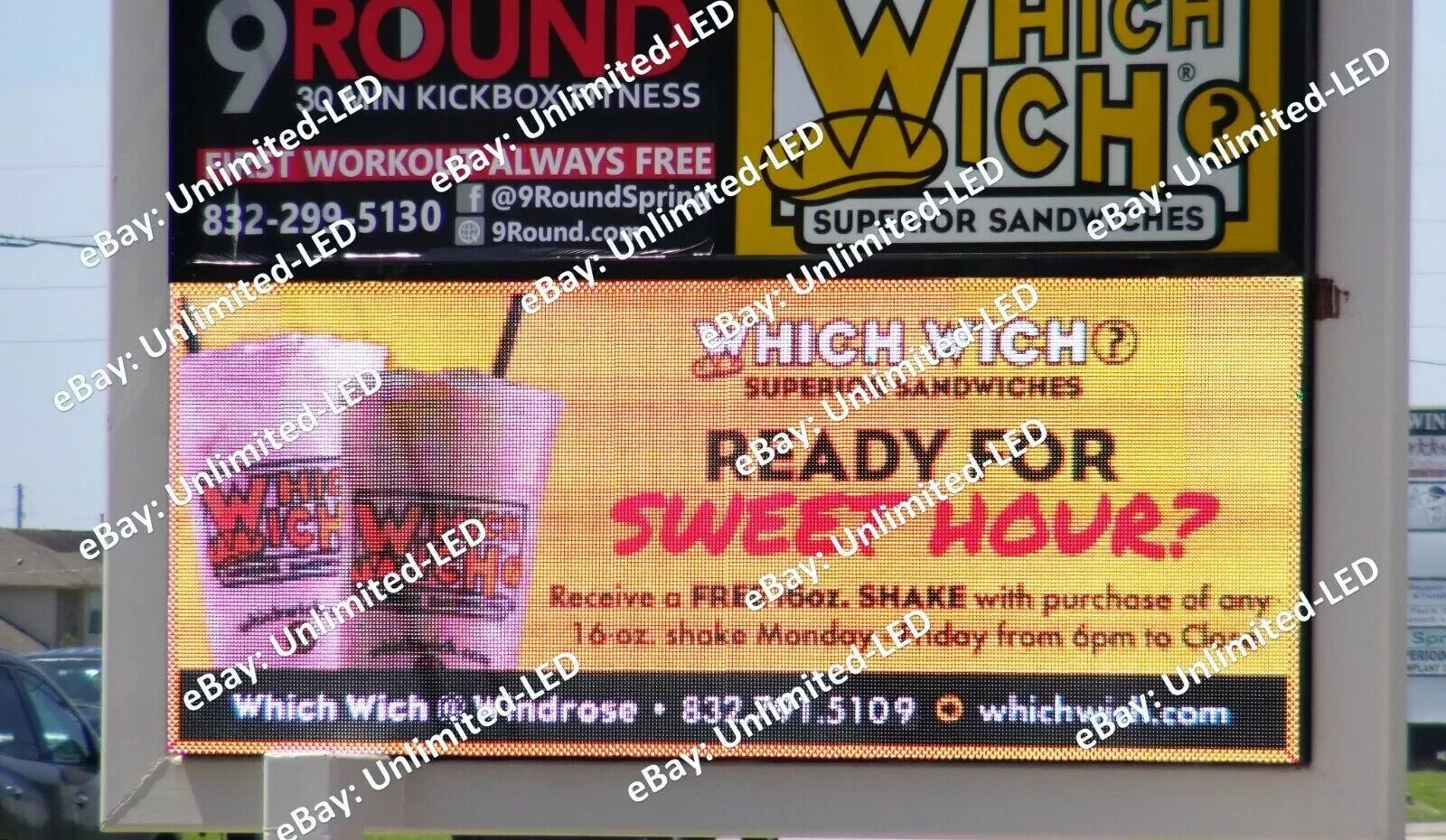 P8 4FT X 8FT Double-Sided Programmable LED Sign | Outdoor Advertising Board HD