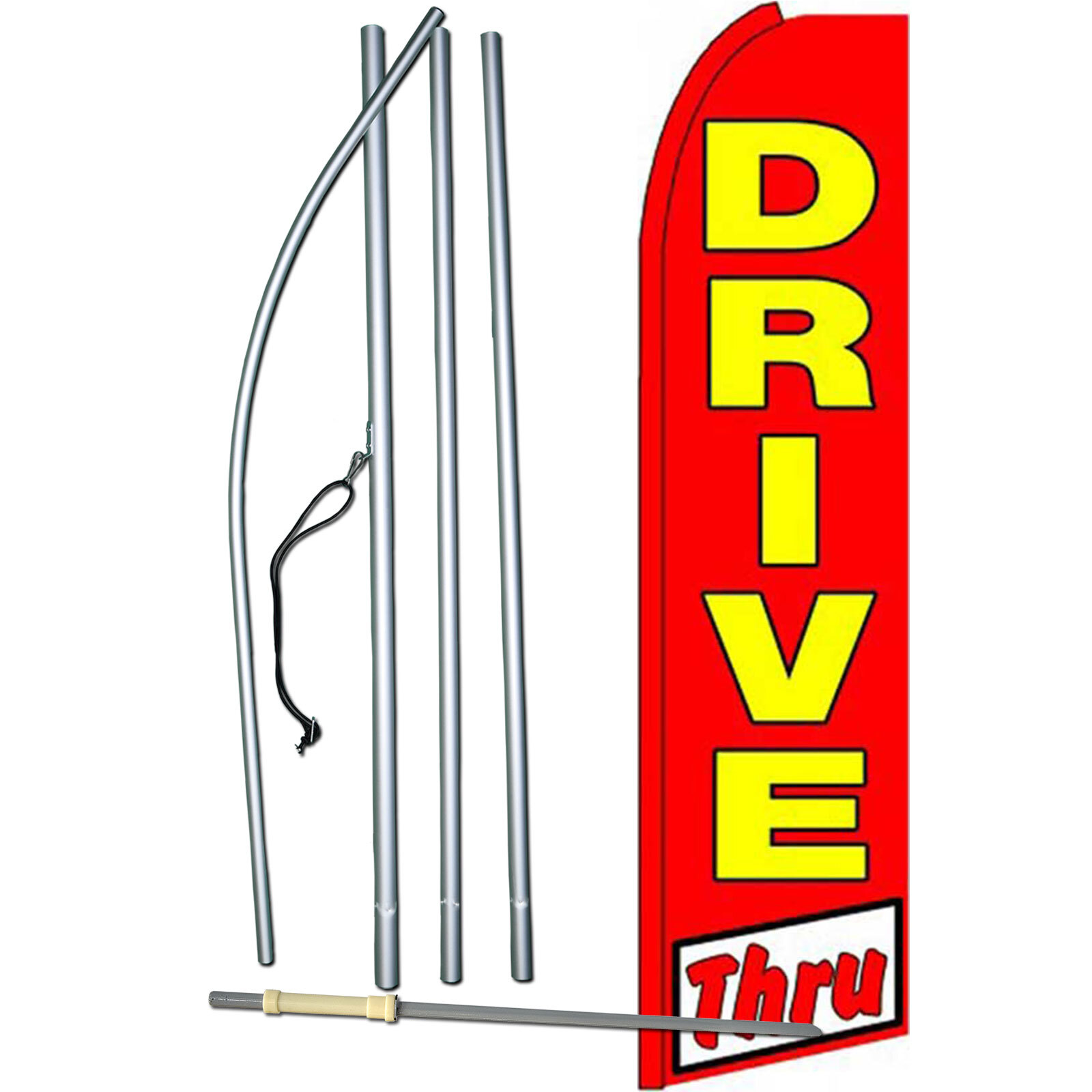 Drive Thru Complete Swooper Flag Bundle
