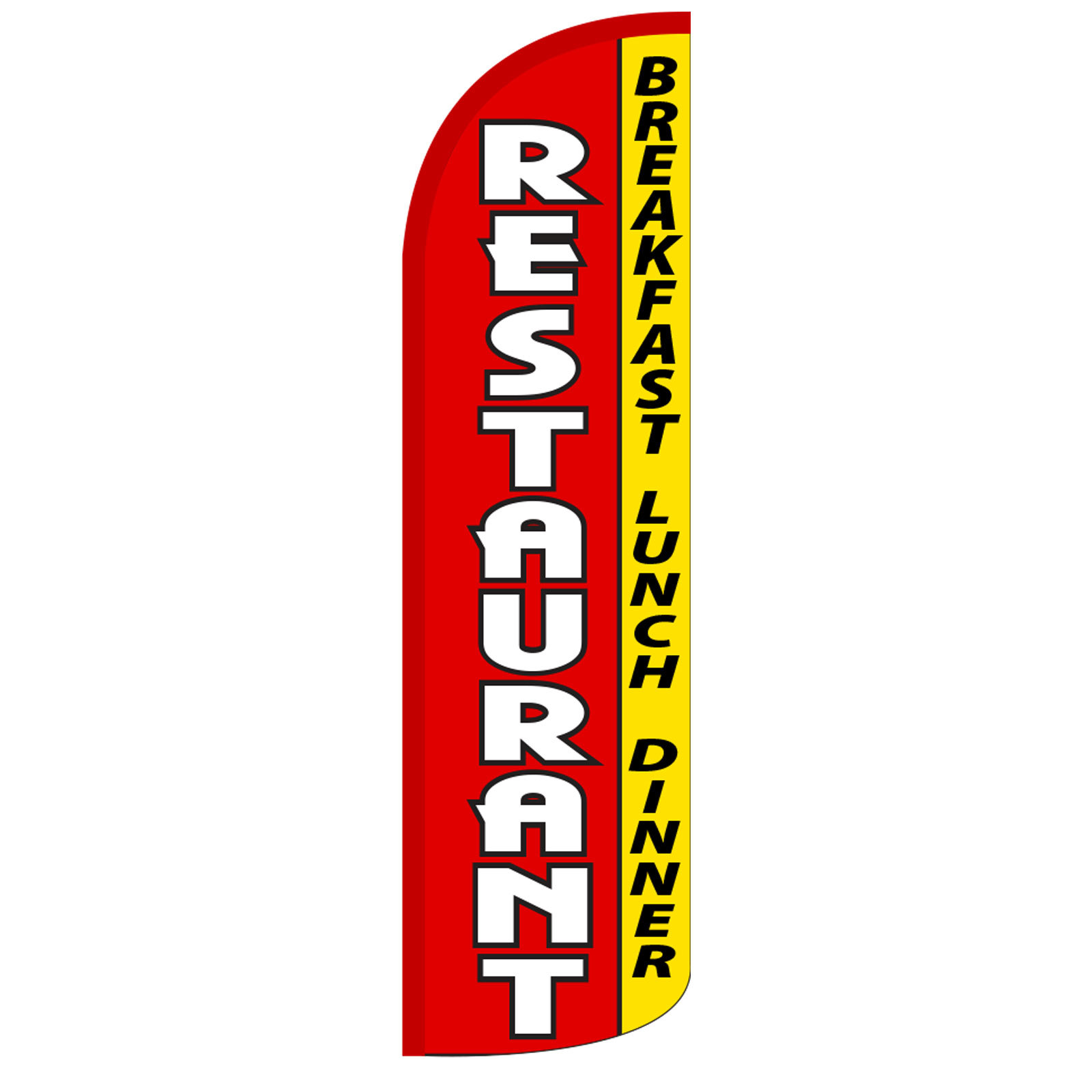 Restaurant Flag Flutter Feather Banner Swooper Extra Wide Windless