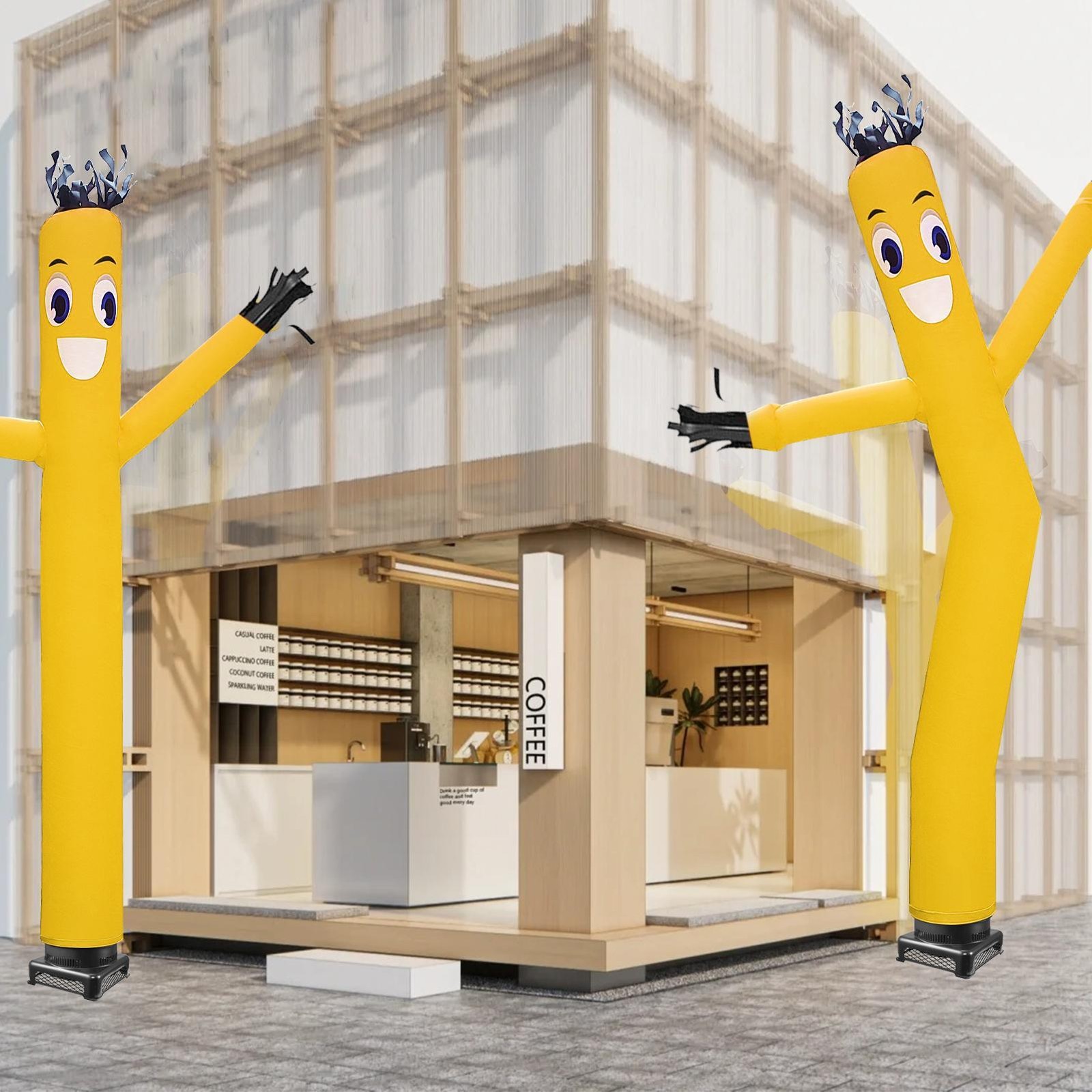 20 FT Tall Wacky Waving Inflatable Tube Guy for Outdoor Decoration with Blower