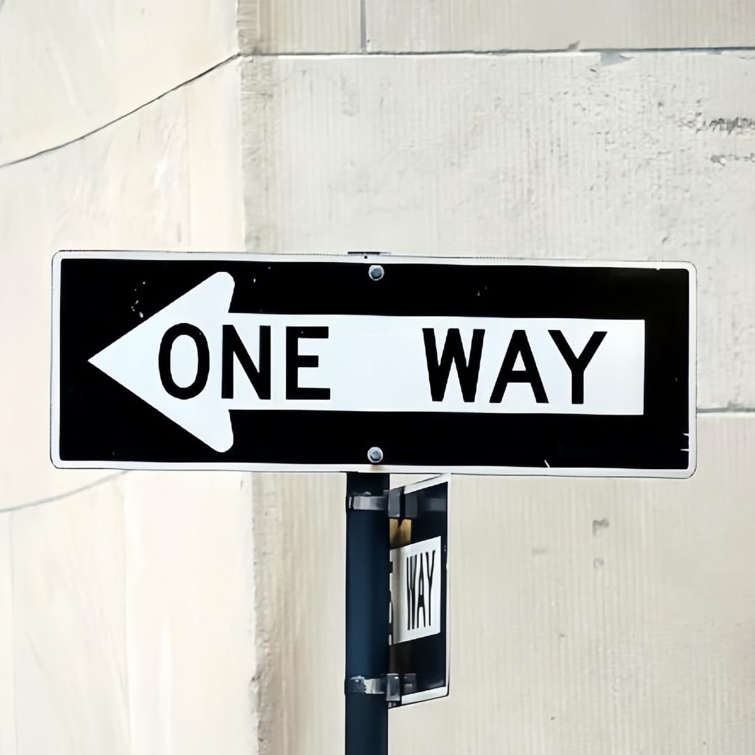 2 Pack 18×6 Inch One Way Signs with Left Arrow Rust-Free Aluminum Arrow Sign