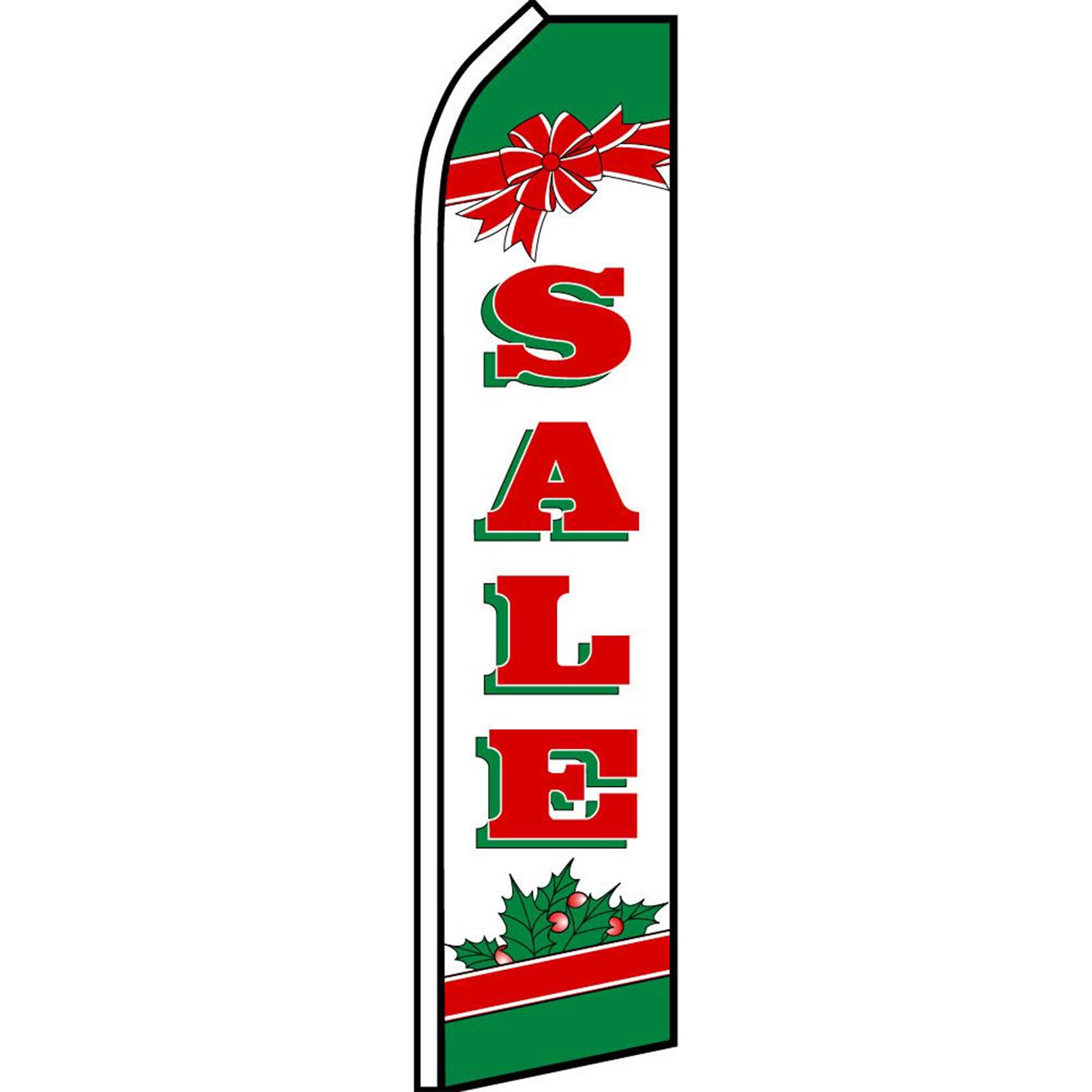 Sale Red And Green 2 1/2 ft X 11 1/2 ft Polyester Swooper Flag