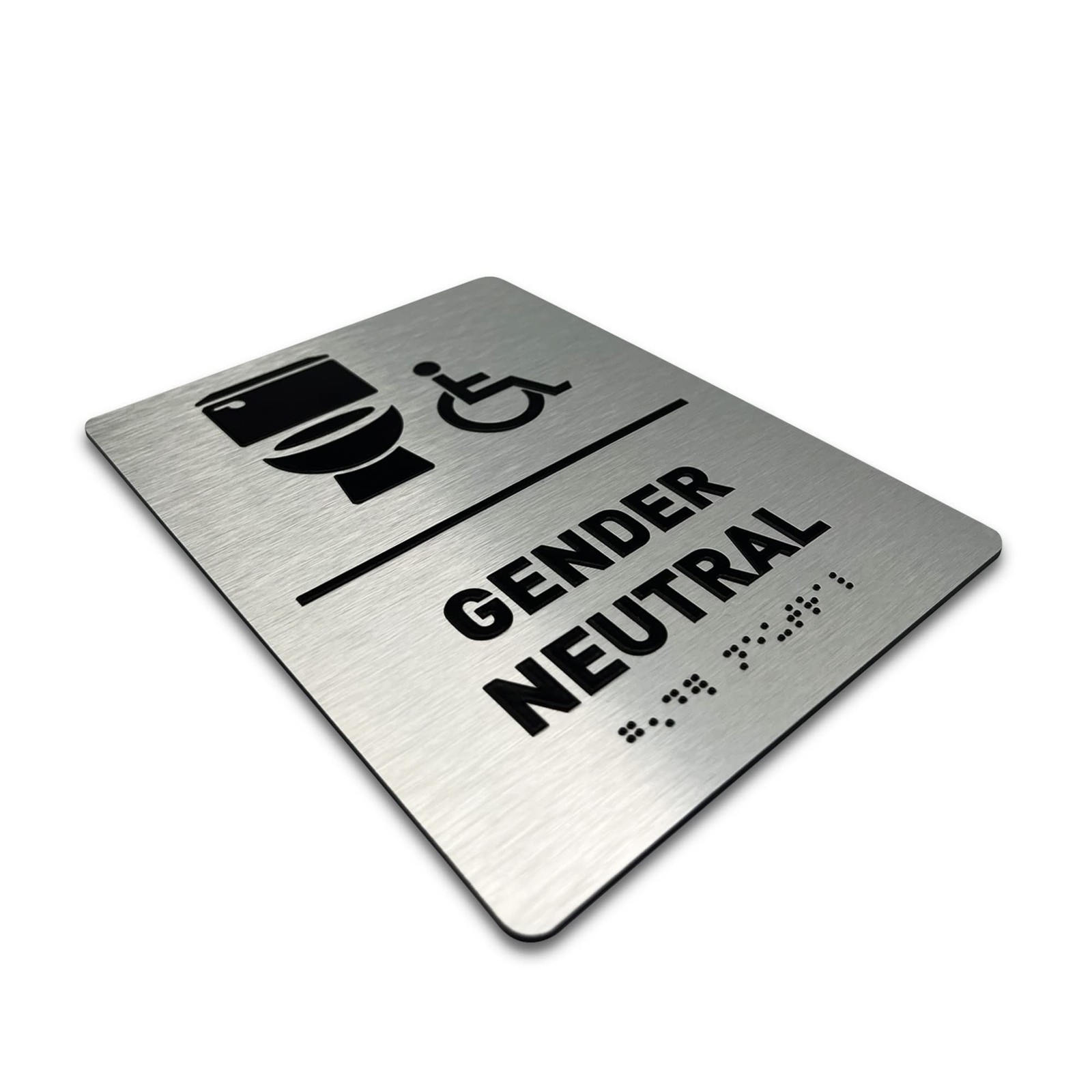 Gender Neutral Restroom Sign by GDS – ADA Compliant, Wheelchair Accessible, R…