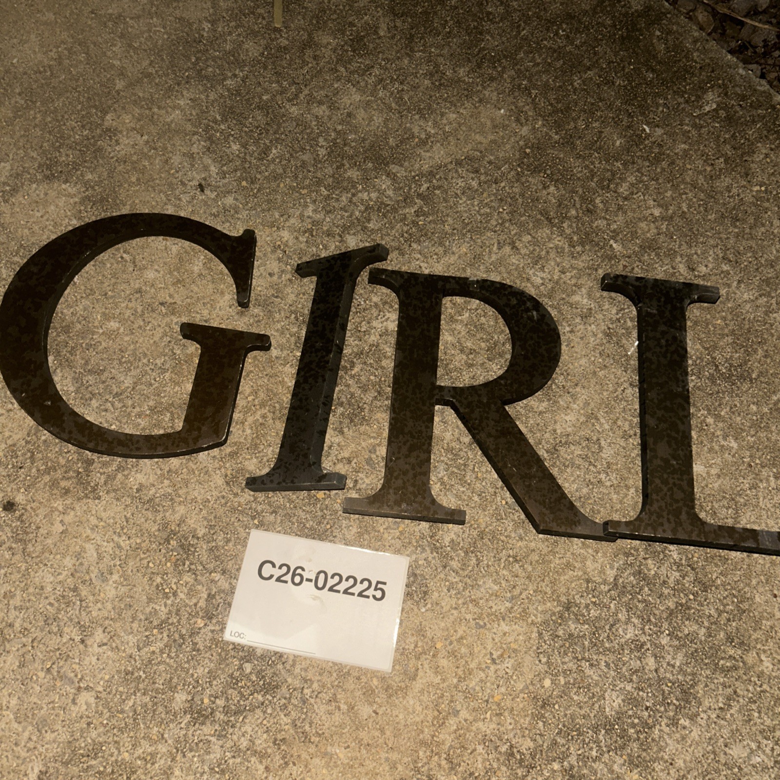 GIRL 10 Inch Sign Letters Brass Outdoor G I R L 10” Sign Girl