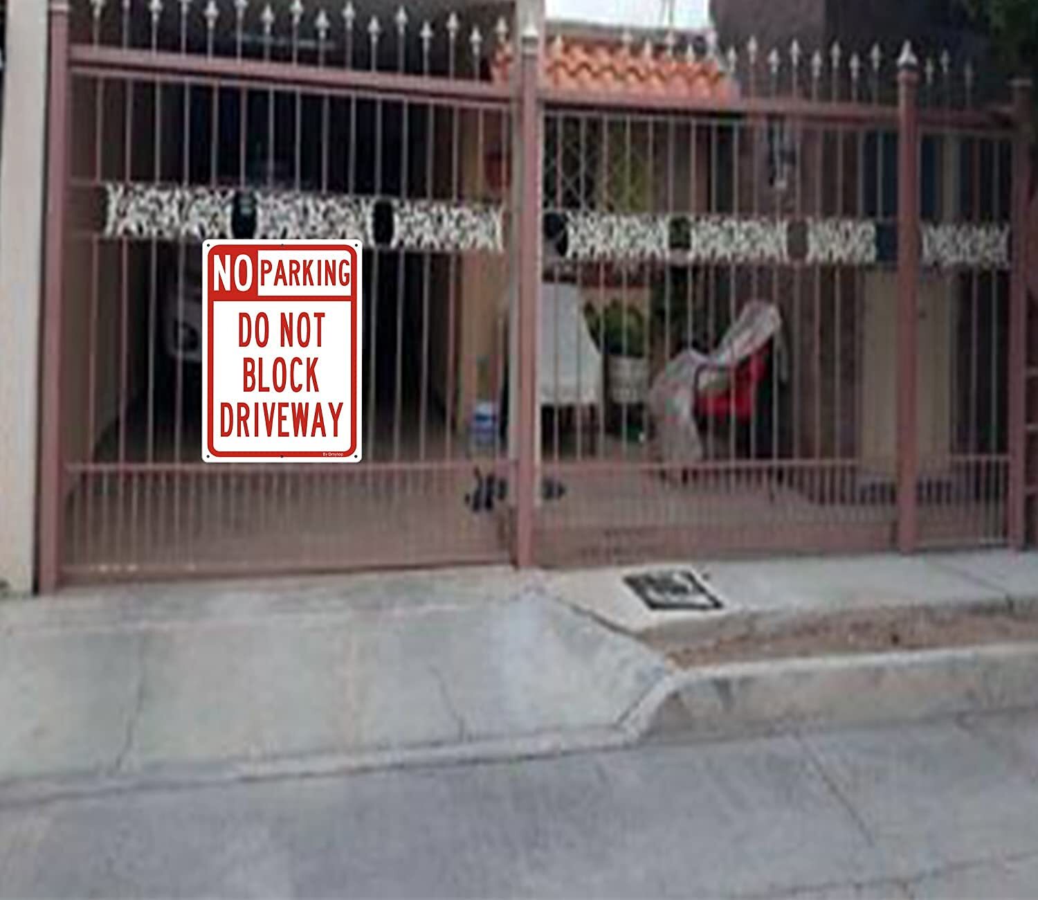 No Parking Sign Do Not Block Driveway Sign, (2 Pack) 10 x 14 Inches Rust Free Al