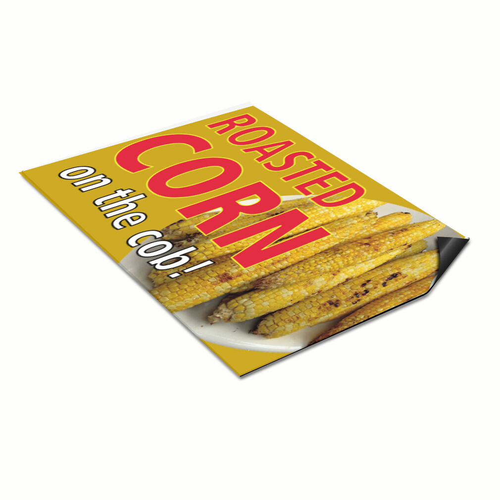 Car Magnet Set of 2 Roasted Corn on The Cob! A Car Advertising Industrial Sign