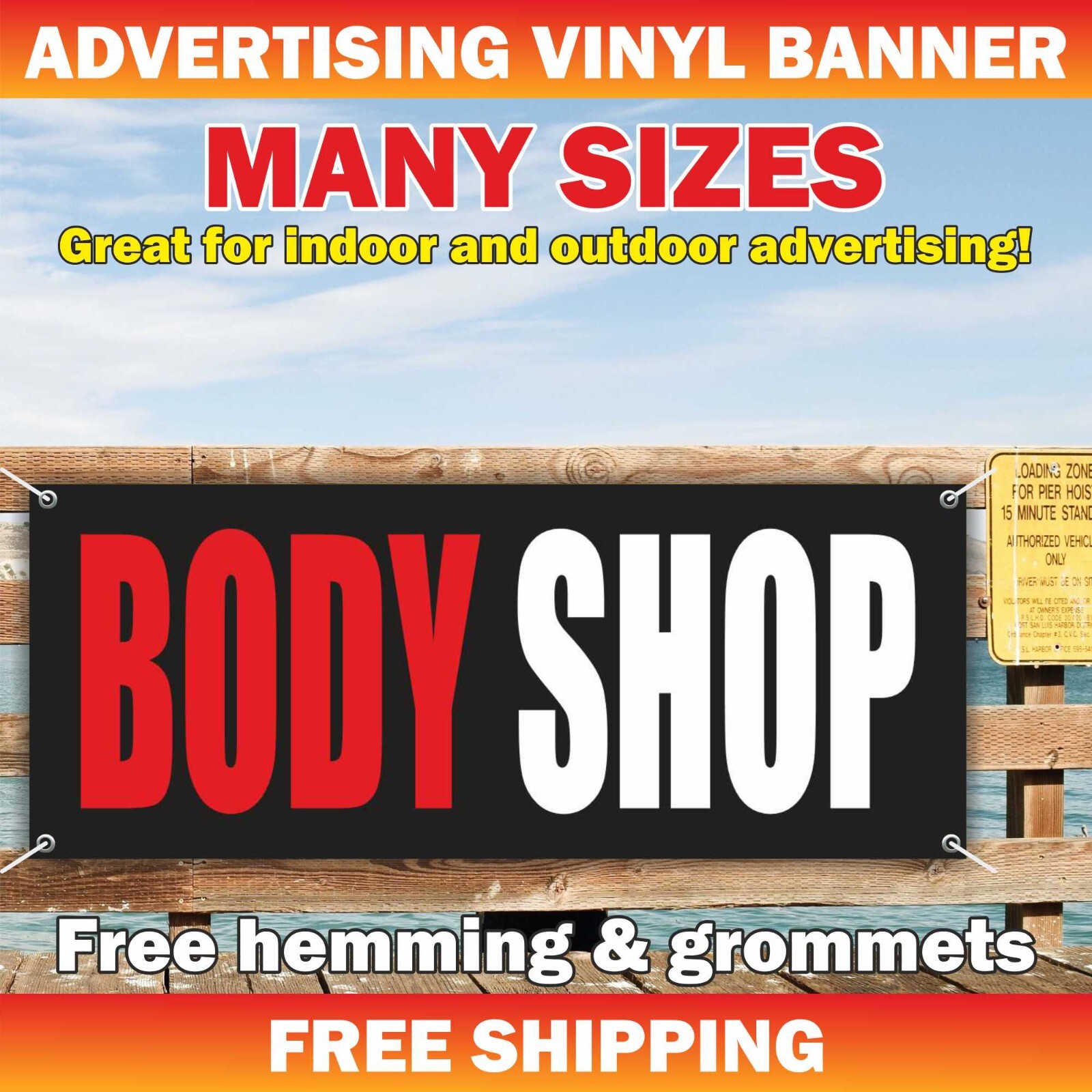 BODY SHOP Advertising Banner Vinyl Sign auto repair service mechanic car garage