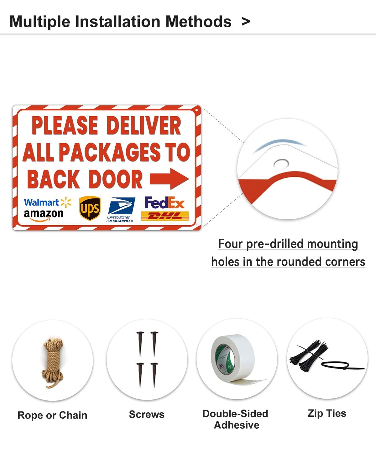 Delivery Sign for Outdoor Use 8×12 Inch Arrow Right Deliveries Sign – Please …