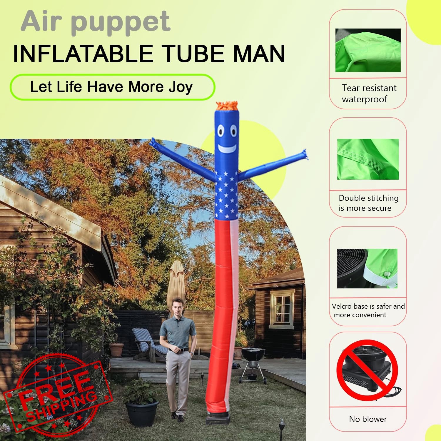 Esacpe Inflatable Tube Man Red No Blower 20FT