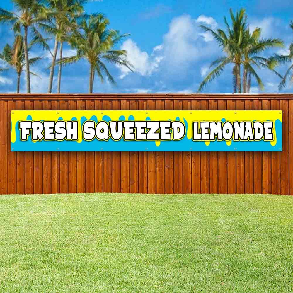 FRESH LEMONADE XXL Banner Advertising Vinyl Flag Sign Many LARGE SIZES FAIR FOOD