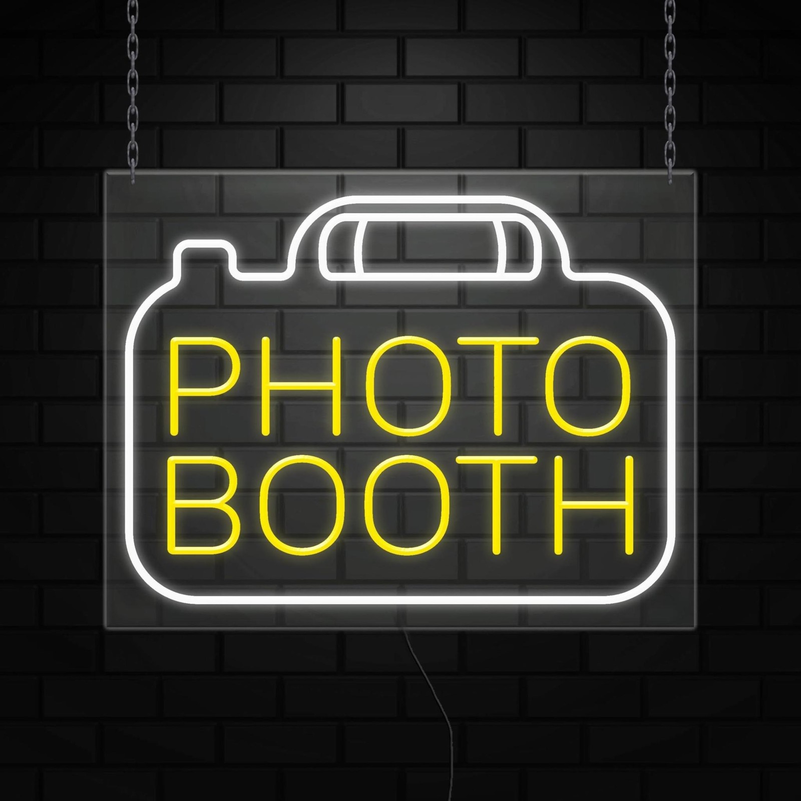 Photo Booth Neon Sign for Retail Displays | LED Flex Neon | 31″W x 24″H x 1″D