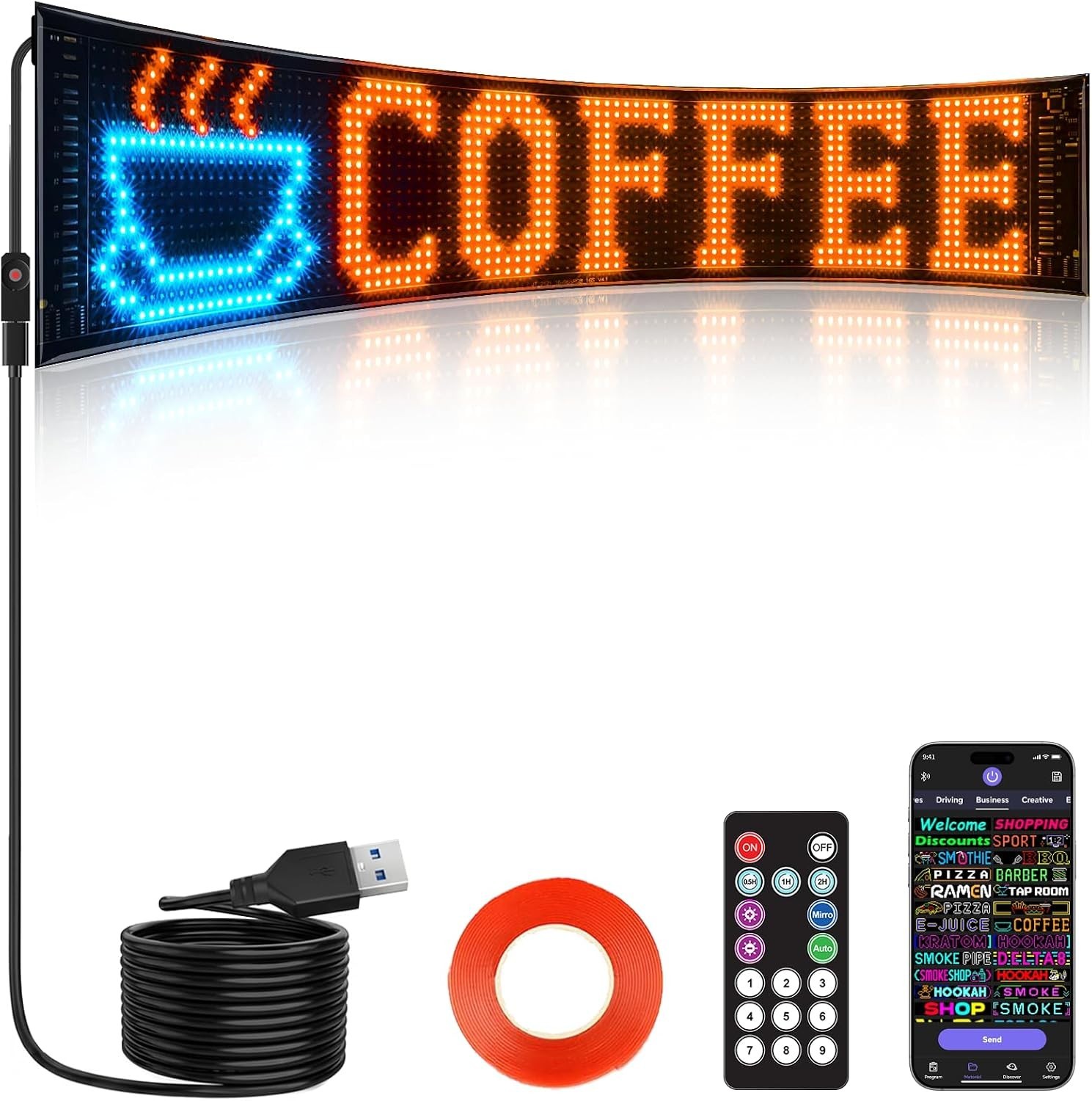 Full Color Scrolling LED Sign Bluetooth Control