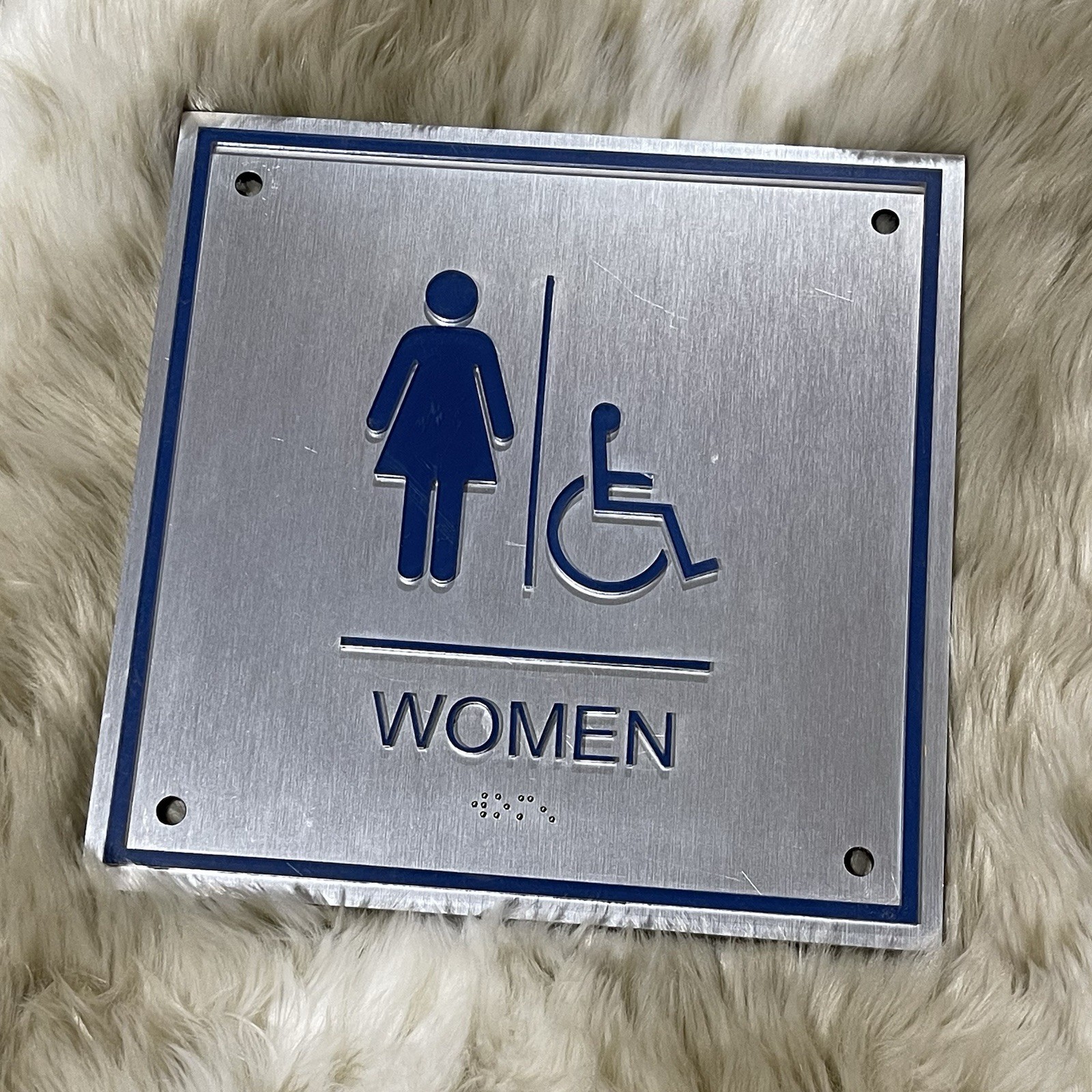 Women/Wheelchair Restroom Sign by GDS – ADA Compliant Wheelchair Accessible R…