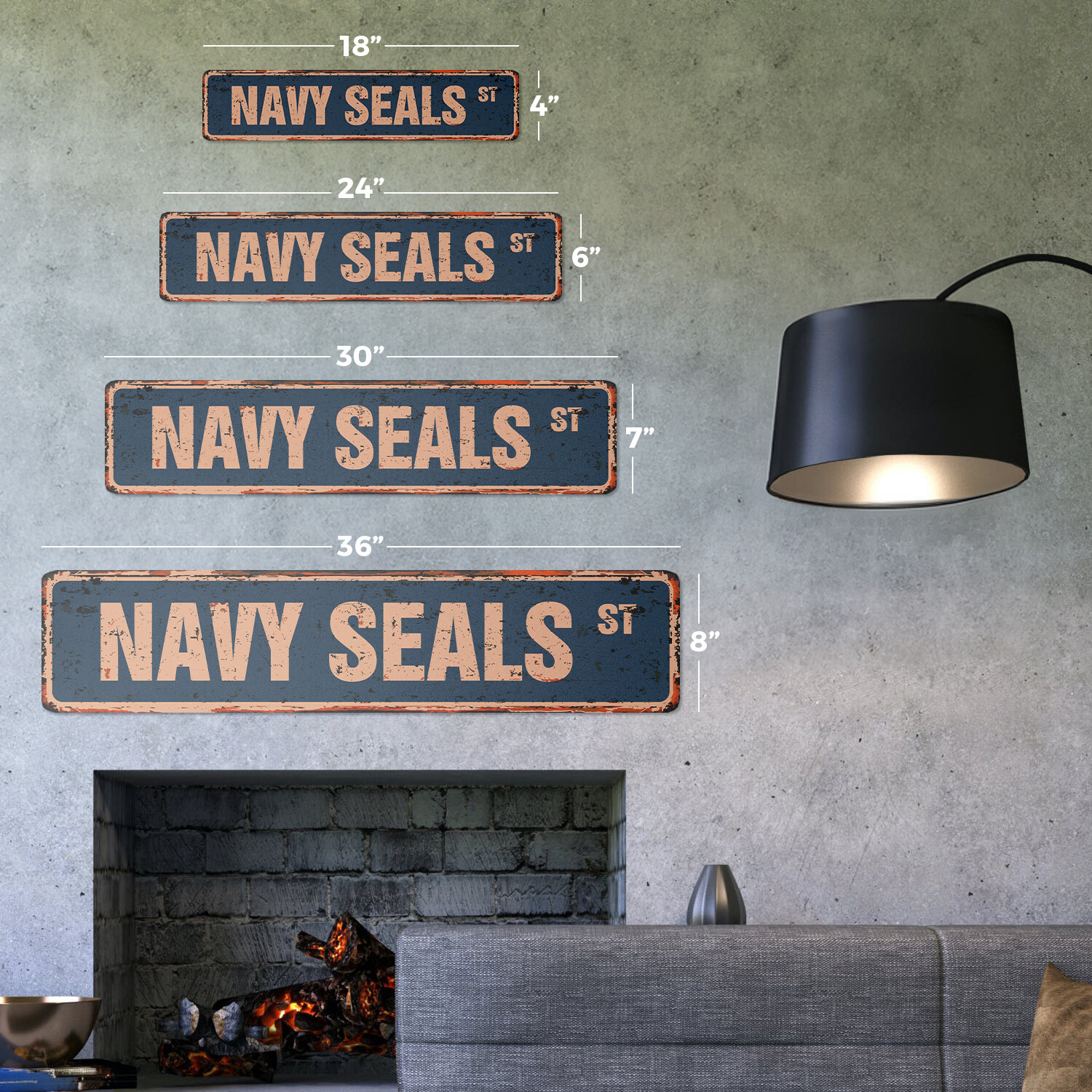 NAVY SEALS Vintage Street Sign Metal Plastic new u.s. military seal novelty