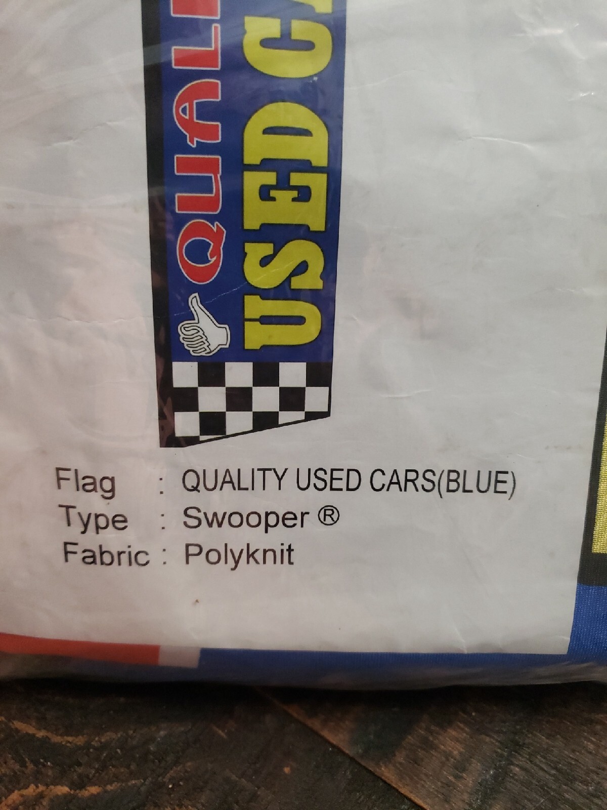 QUALITY USED CARS Windless Swooper Flag 2.5×11.5 Feather Banner Sign • New