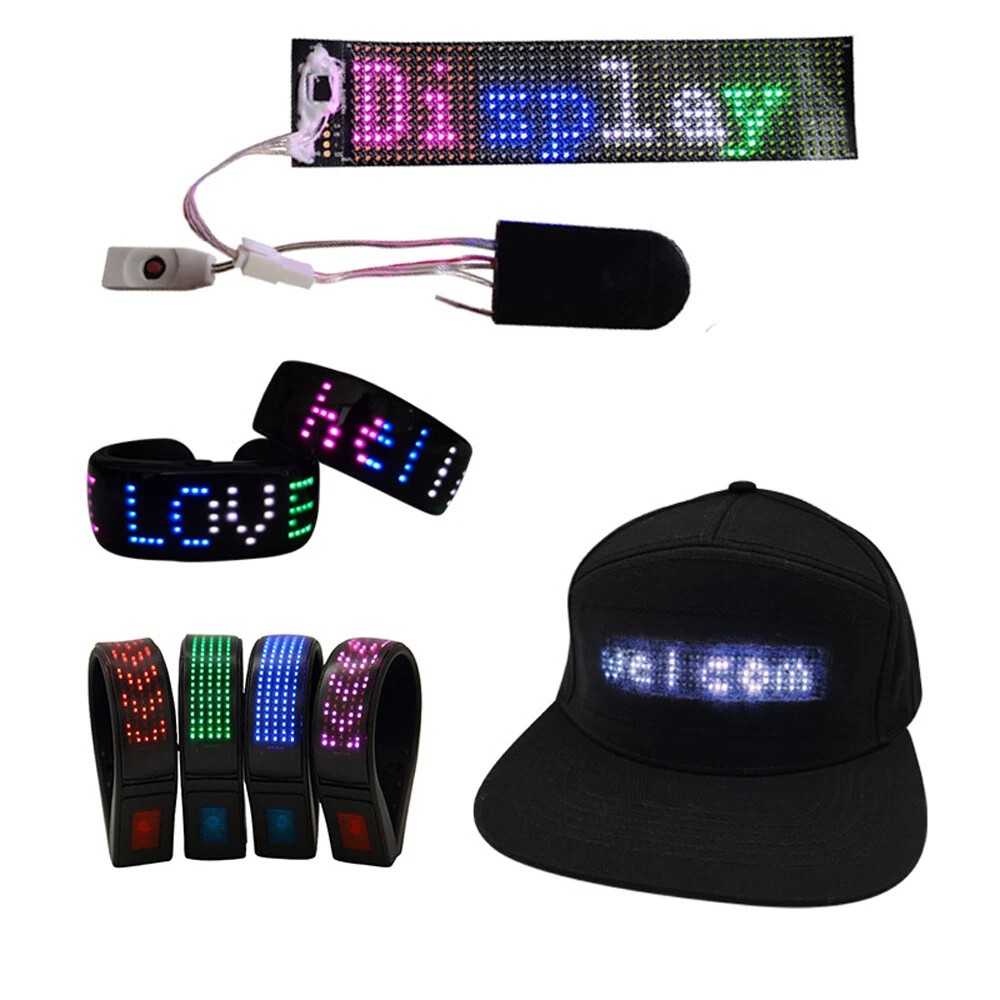 Bluetooth LED Name Badge DIY Programmable Scrolling Message Board LED Display