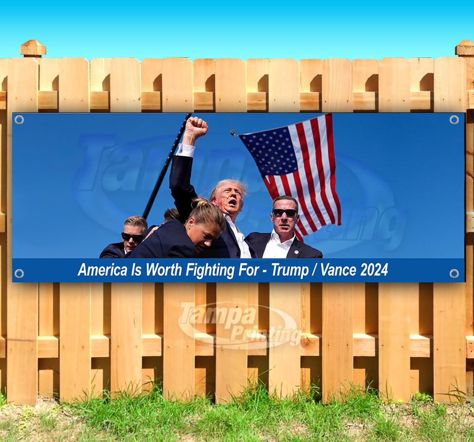 TRUMP VANCE 2024 ELECTION PRESIDENT MAGA Banner Flag Sign Vinyl SB00150