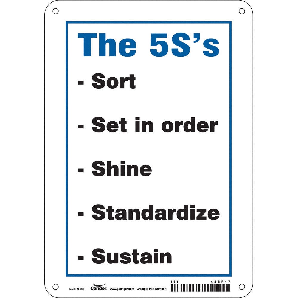 CONDOR 486P17 Safety Sign,10 inx7 in,Aluminum 486P17