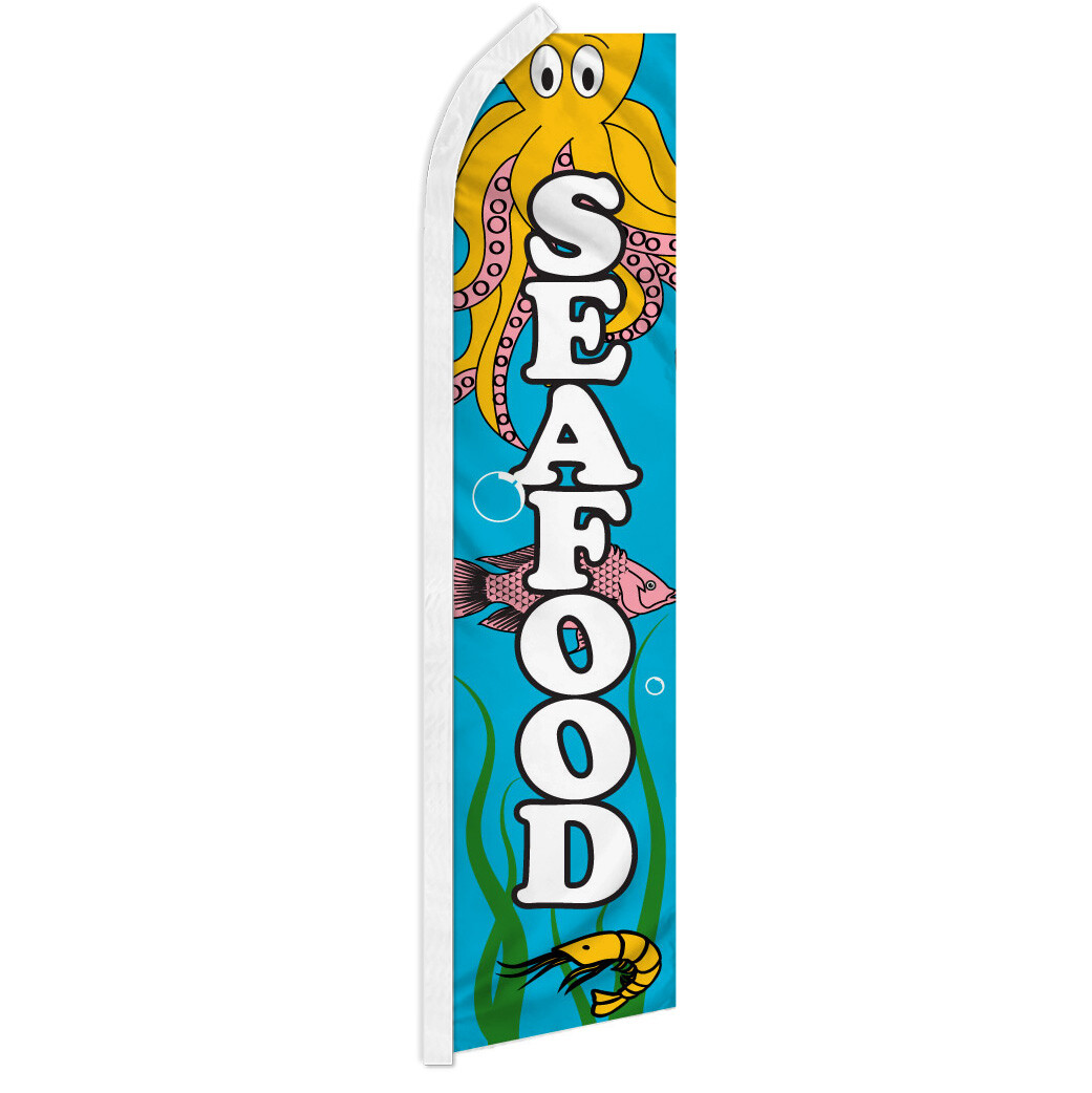 Seafood Advertising Swooper Feather Flutter Flag Restaurant Food