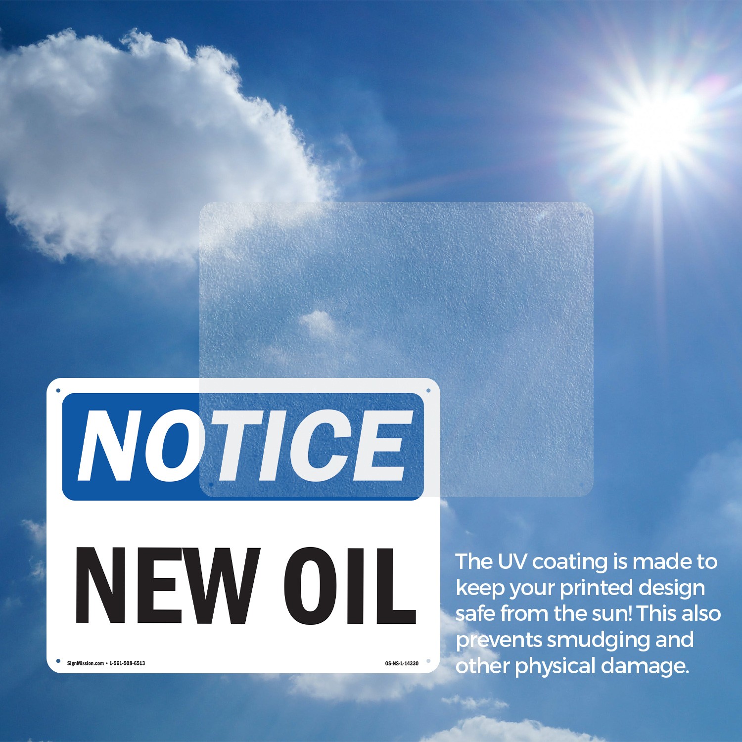 New Oil OSHA Notice Sign Metal, Plastic, Or Decal – 5 or 10 Pack