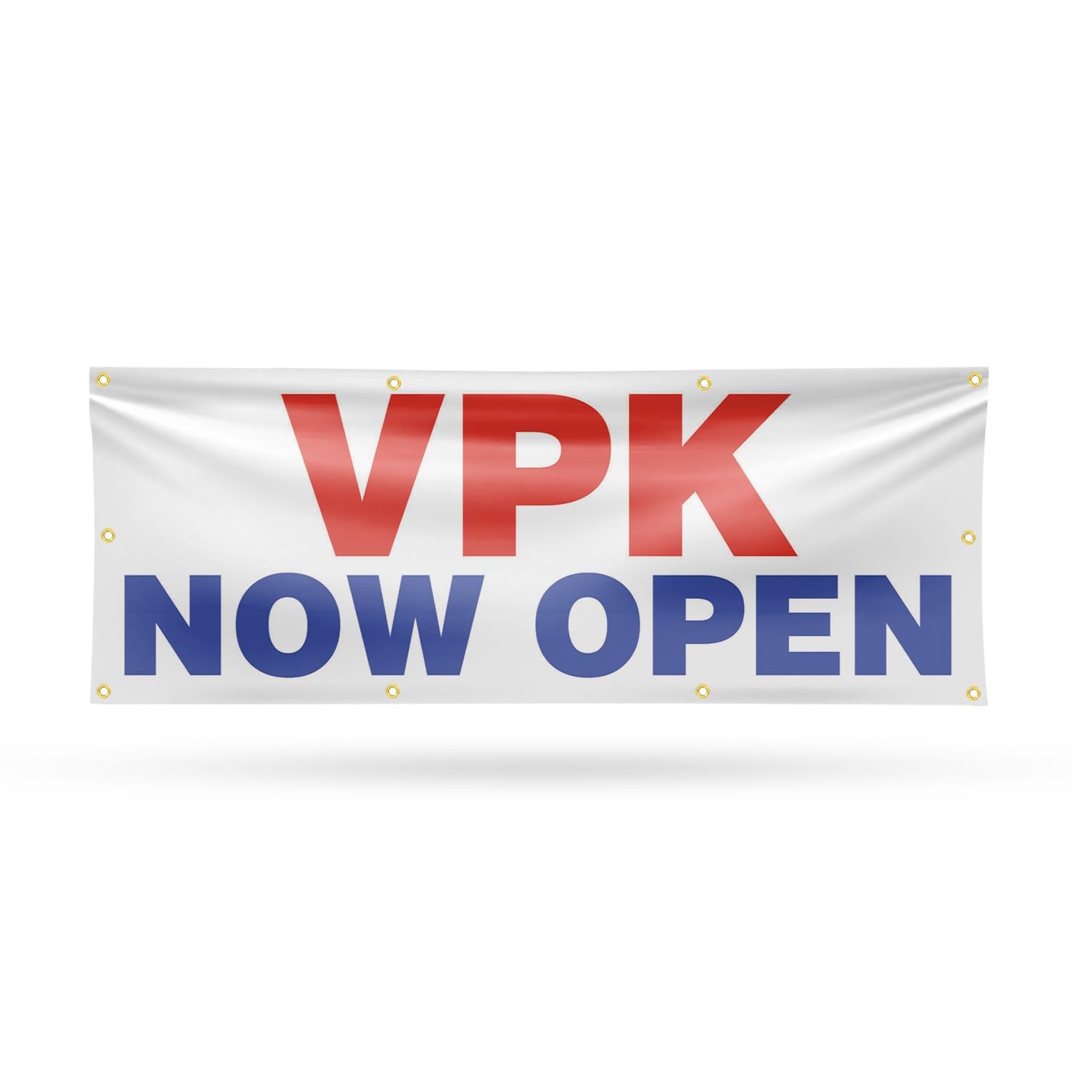 Signmission Vpk Now Open Banner Sign 36 X 96 13 Oz Vinyl Metal Single-Sided