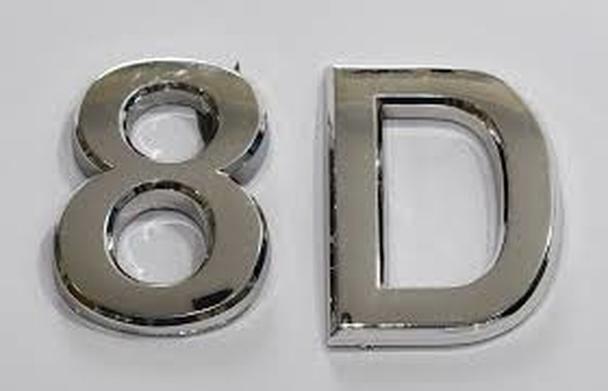 Apartment Number 8D Sign/Mailbox Number Sign, (Silver,3D,…–REF24-1027