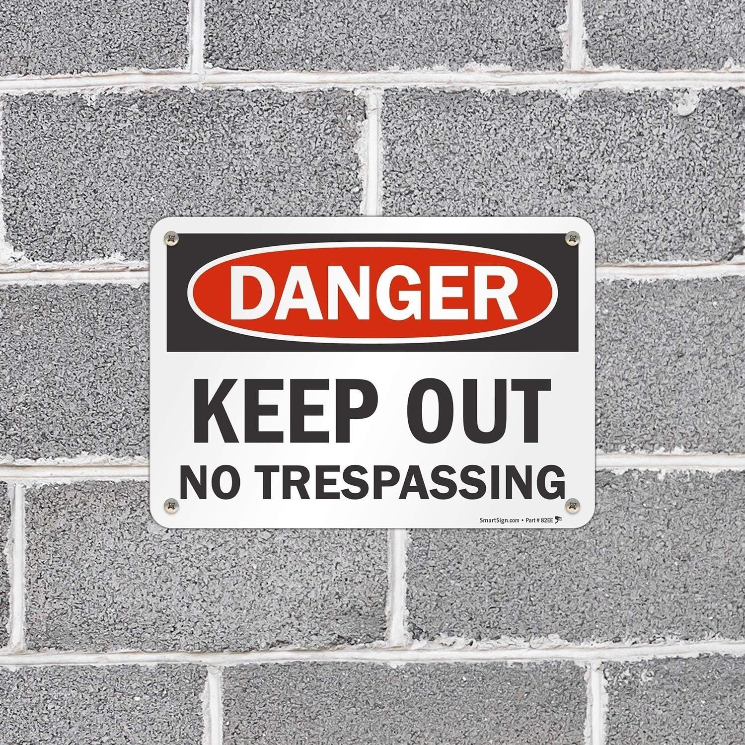 Danger – Keep Out, No Trespassing” Sign | 7″ x 10″ Aluminum