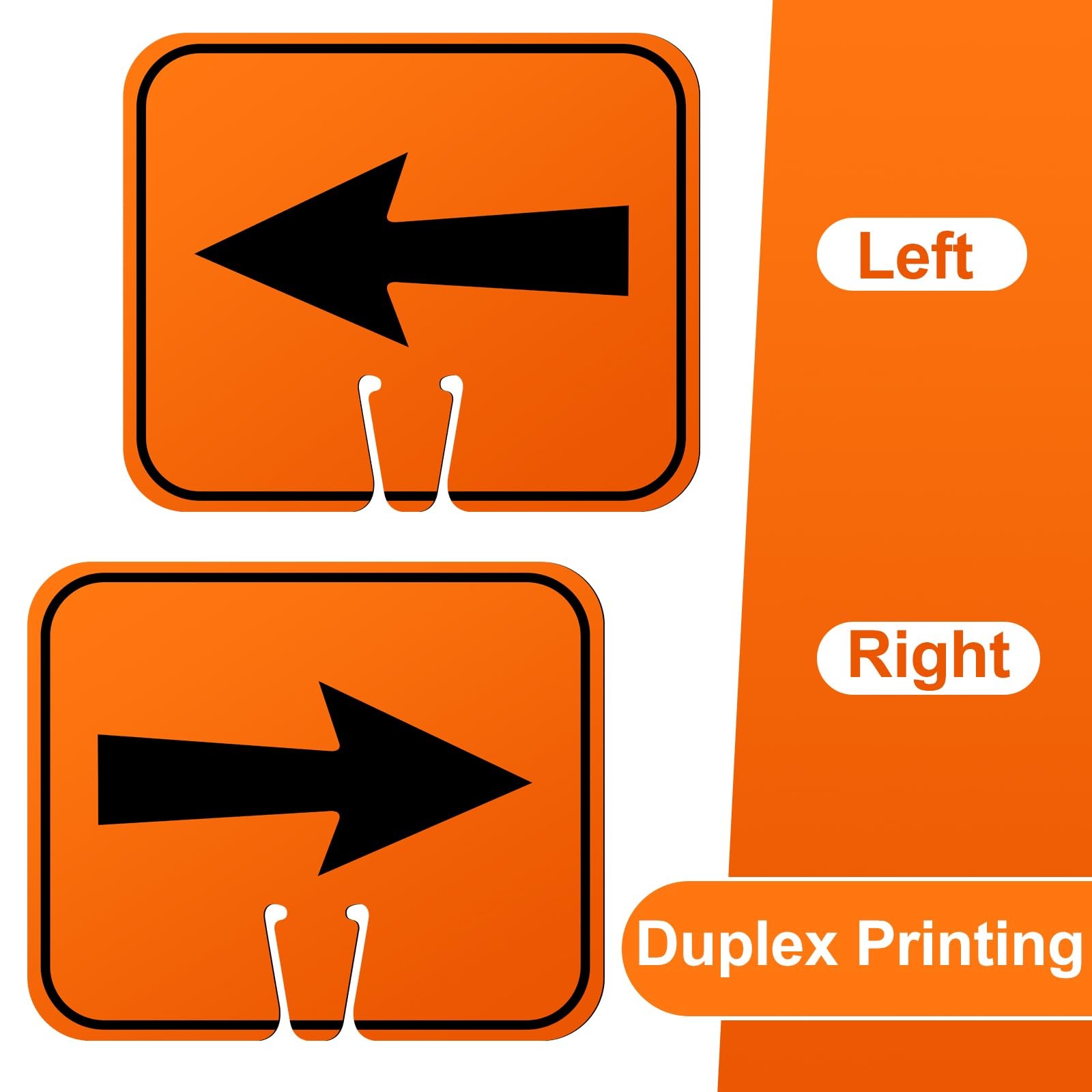 12 Pcs Traffic Arrow Orange Detour Signs, Road Cone Top Directional Left Righ…