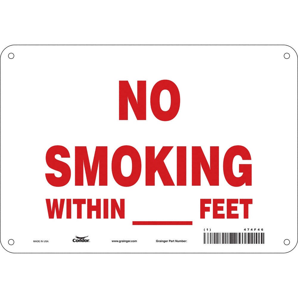 CONDOR 474F46 Safety Sign,7 in x 10 in,Aluminum 474F46