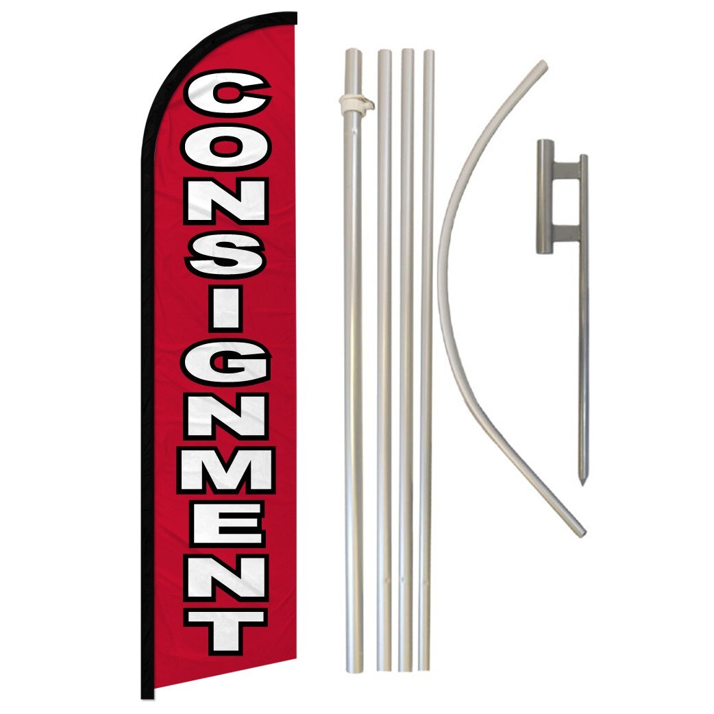 Consignment Windless Banner Swooper Advertising Flag Pole Kit Sale Consignment