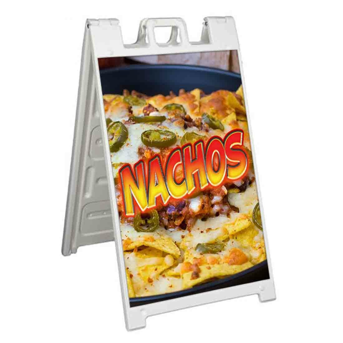 NACHOS Signicade 24×36 Aframe Sidewalk Sign Banner Decal SNACK FOOD CHIPS