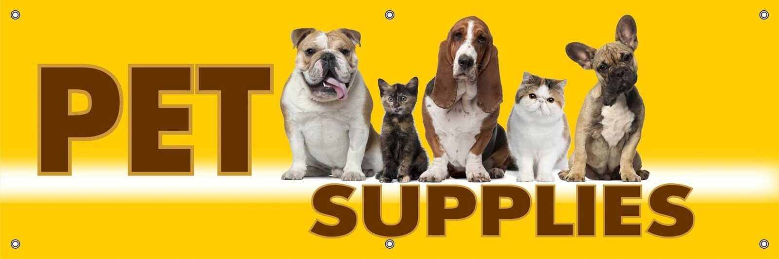 Pet Supplies | Vinyl Banner w/ Grommets | 3’H x 9’W