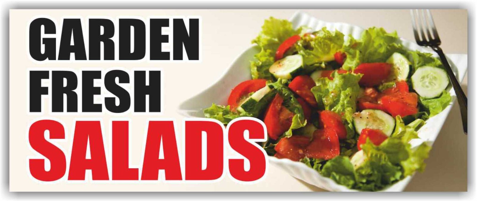 GARDEN FRESH SALADS Advertising Banner Vinyl Mesh Sign Organic Food Farm Healthy
