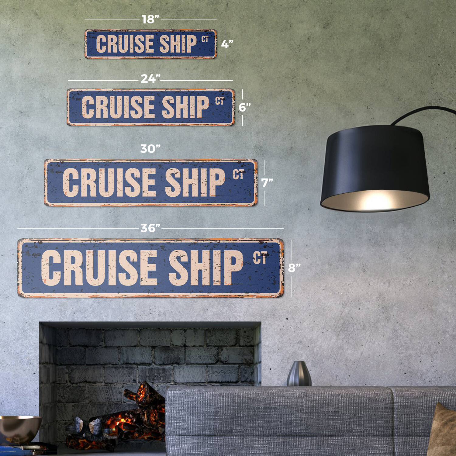 CRUISE SHIP Vintage Street Sign ocean liner director job vacation Indoor Outdoor