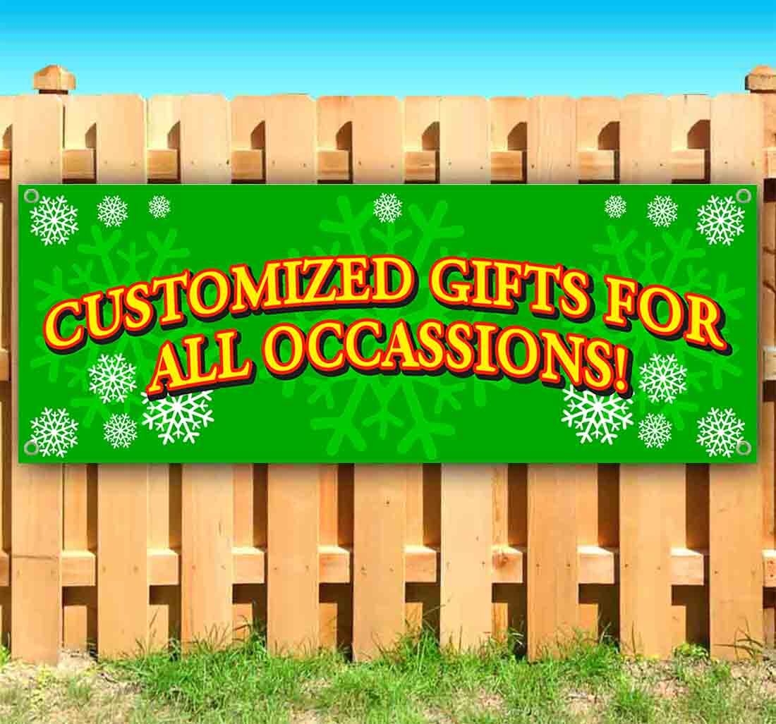 CUSTOMIZED GIFTS FOR ALL Advertising Vinyl Banner Flag Sign Many Sizes GIFT